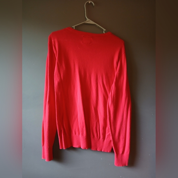 AMERICAN EAGLE MENS SIZE MEDIUM LONG SLEEVE RED TOP - Picture 3 of 3